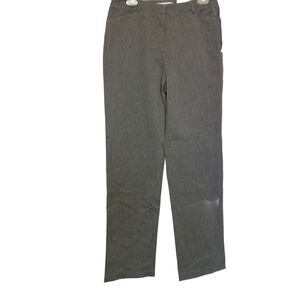 New Nine & Company Gray Slant Pockets Relaxed Modern Pants Size 10 Long
